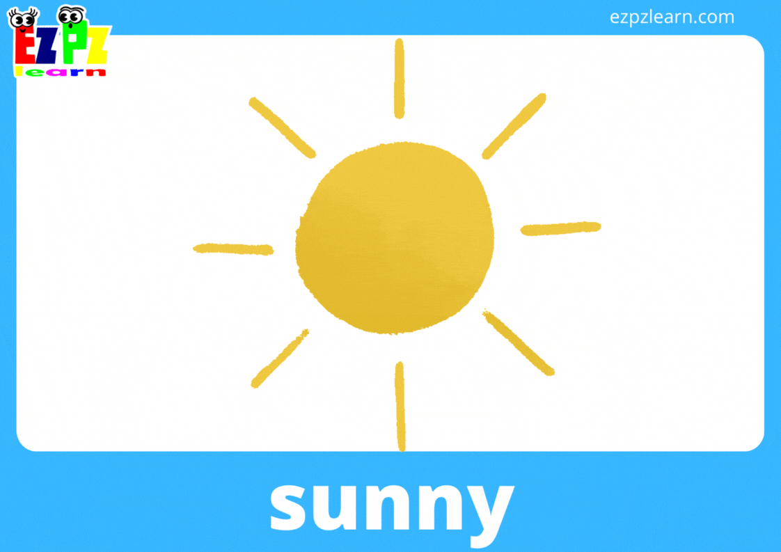 Animated Weather Flashcards with Words